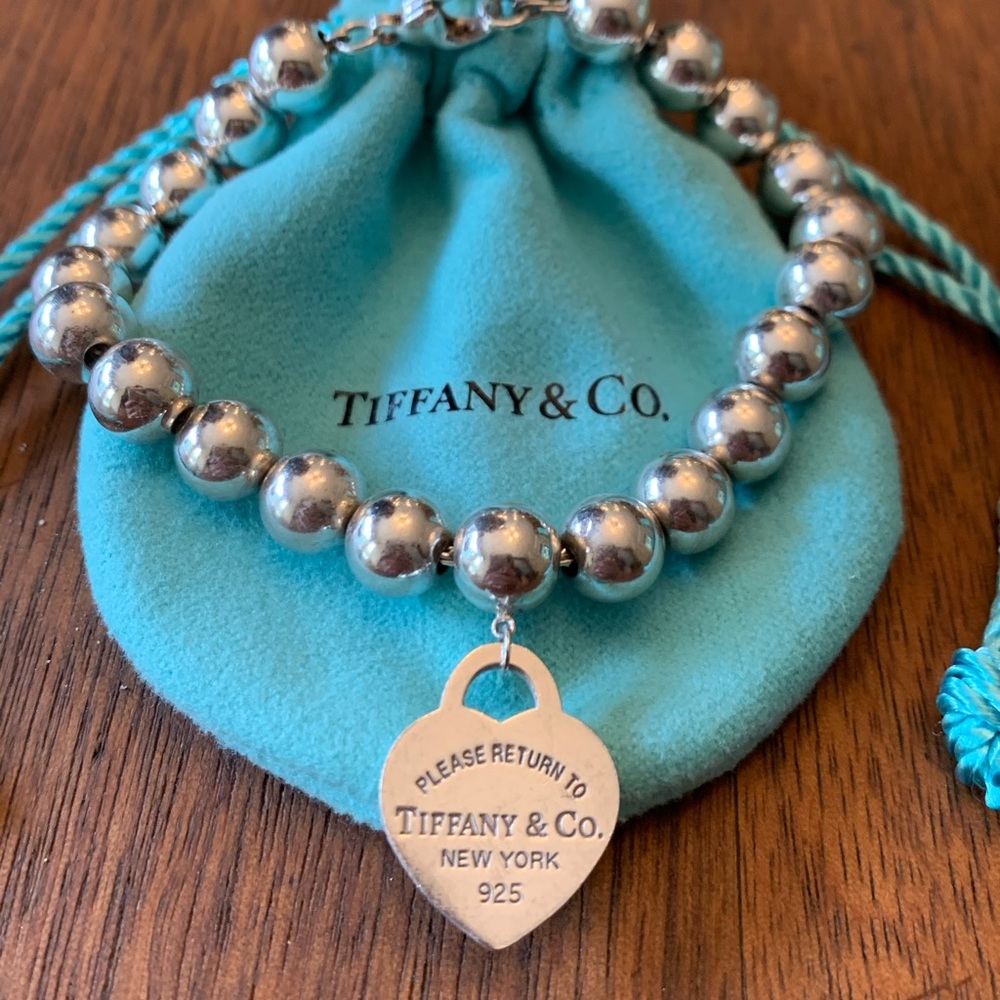 Return to Tiffany’s Silver Beaded Heart Bracelet